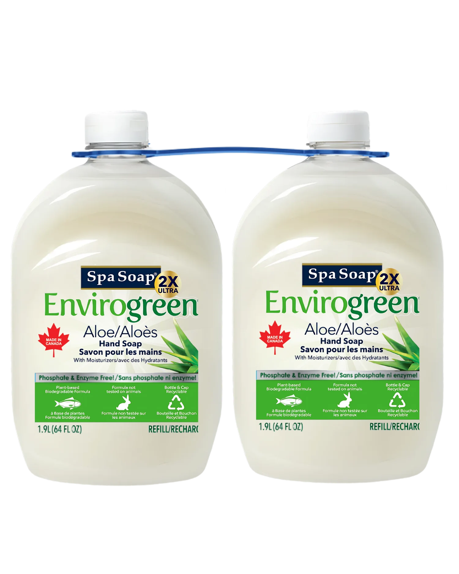 SpaSoap Envirogreen SpaSoap Envirogreen Aloe Ultra 2X Liquid Hand Soap Twinpack product image