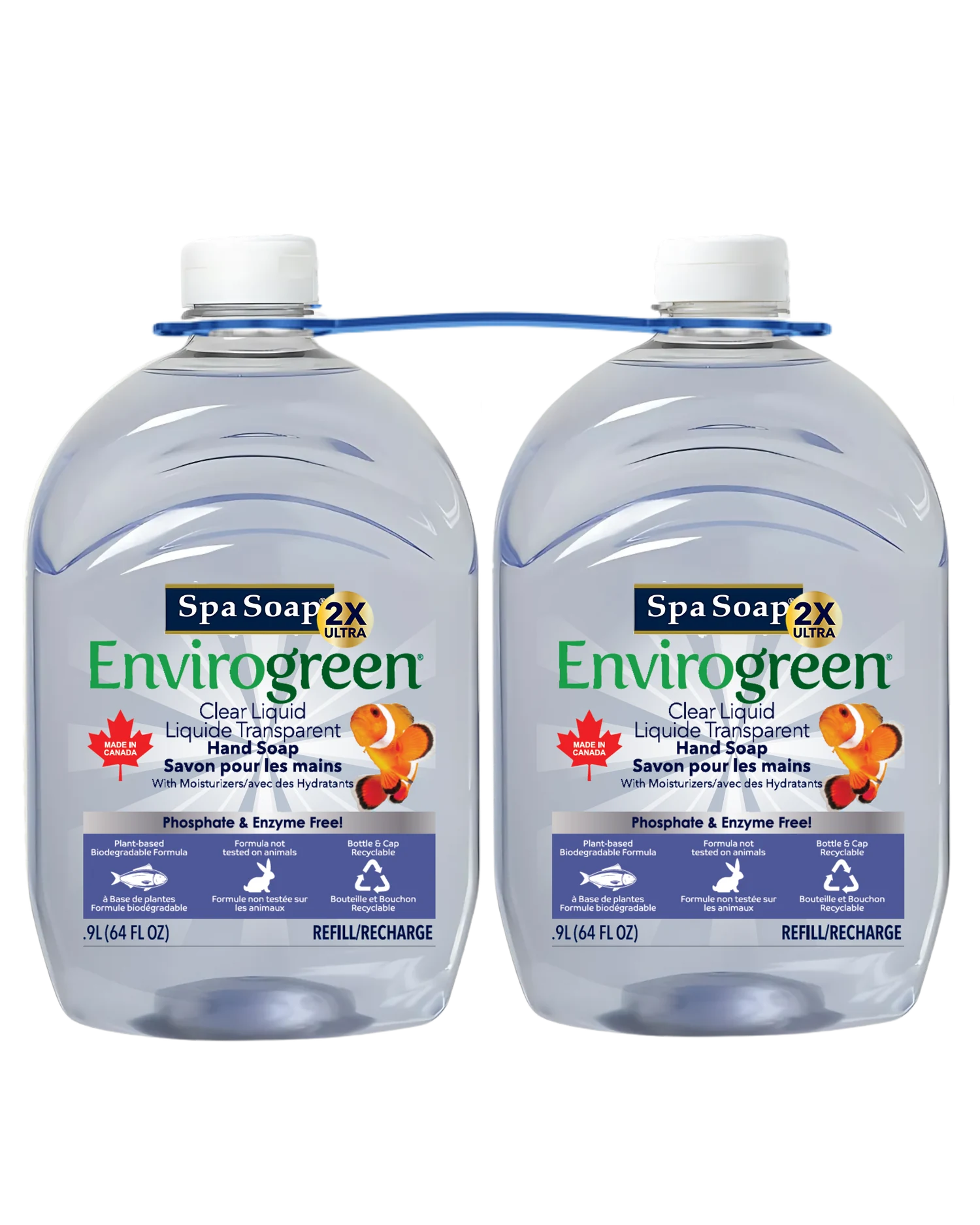 SpaSoap Envirogreen SpaSoap Envirogreen Clear Ultra 2X Liquid Hand Soap Twinpack product image